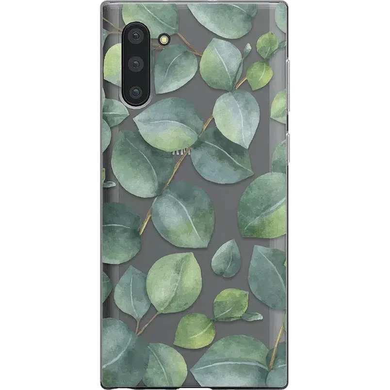 Leaf Me Alone Green Floral Print Samsung Case